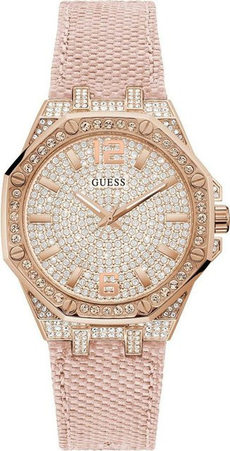 Guess Damenuhr, Quarz, Edelstahl, Silber, Roségold, Diamantbesetzt, 40 mm - Bild 1