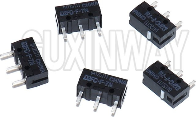 GUXINWAY 5er Set Authentische Maus Mikroschalter D2FC-E-7N und D2FC-F-7N in Schwarz - Bild 1