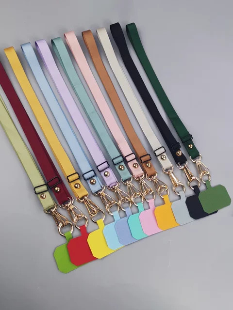 Handy Lanyard Strap als Umhängetasche mit verstellbarem Teleskop-Neckband und Universal-Clip in Schwarz - Bild 1