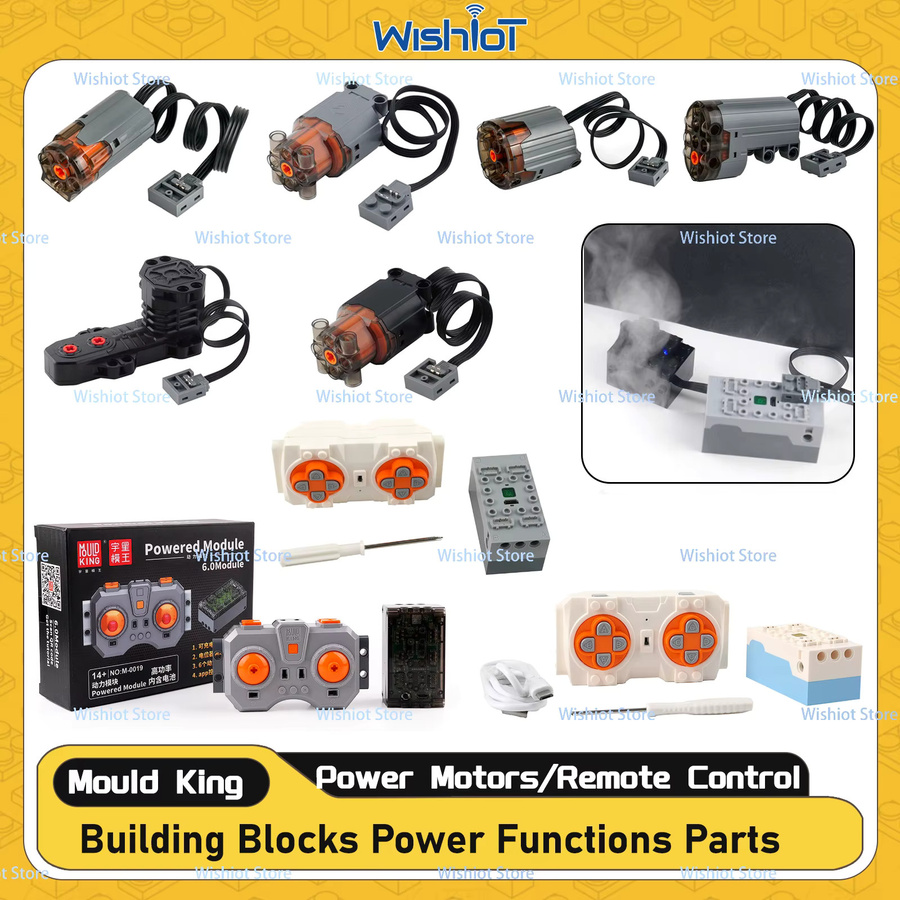Mould King Power Functions Technische Bausteine mit Servomotor, Elektrischer Fernbedienung und Batteriekasten für MOC-Modelle - Bild 4