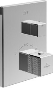 Villeroy & Boch Mettlach UP-Thermostat Fertigmontageset für die Dusche mit 1-Mengen-Regelung in Chrom - Bild 1