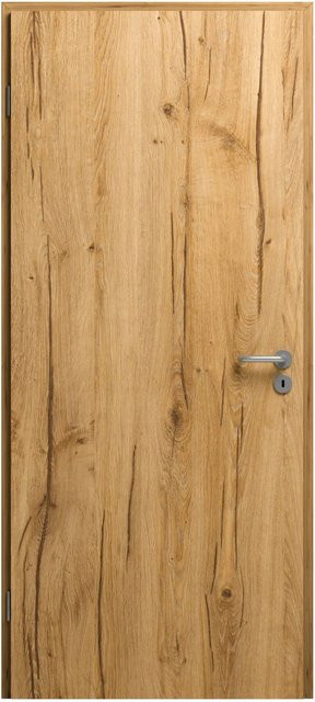 GetaDoor Dekorfolie Zimmertür Risseiche Braun B: 61,0 cm, H: 198,5 cm, Anschlag Links - Bild 1