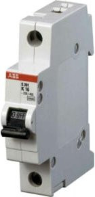 ABB Sicherungsautomat S201-K2 MCB, 2A, 1-polig, 6,6kA, grau - Bild 1