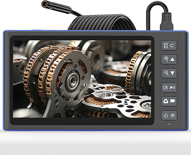 ZEMICAM HD Inspektionskamera mit 7 Zoll IPS-Bildschirm und abnehmbarem Design in Blau für Auto, Rohrleitung und Kanalisation - Bild 1