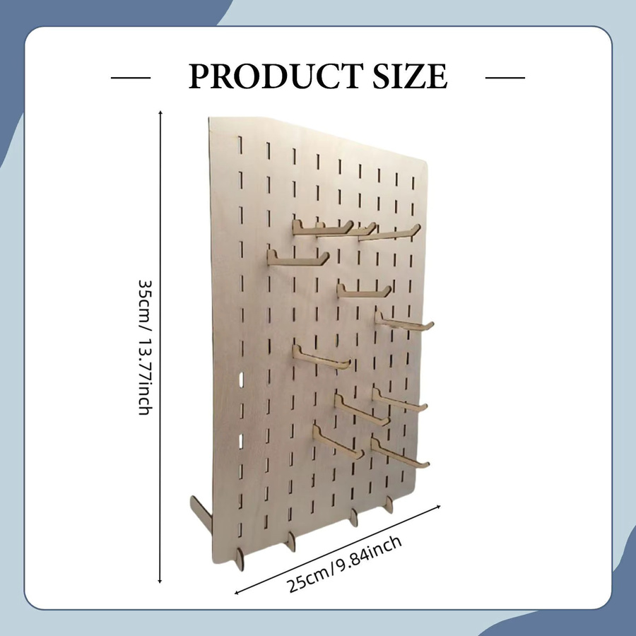Phenovo Schmuck Organizer und Display Ständer in Braun mit Aufhängern für Ringe und Schlüsselanhänger, Höhe: 35,0 cm, Breite: 25,0 cm - Bild 2