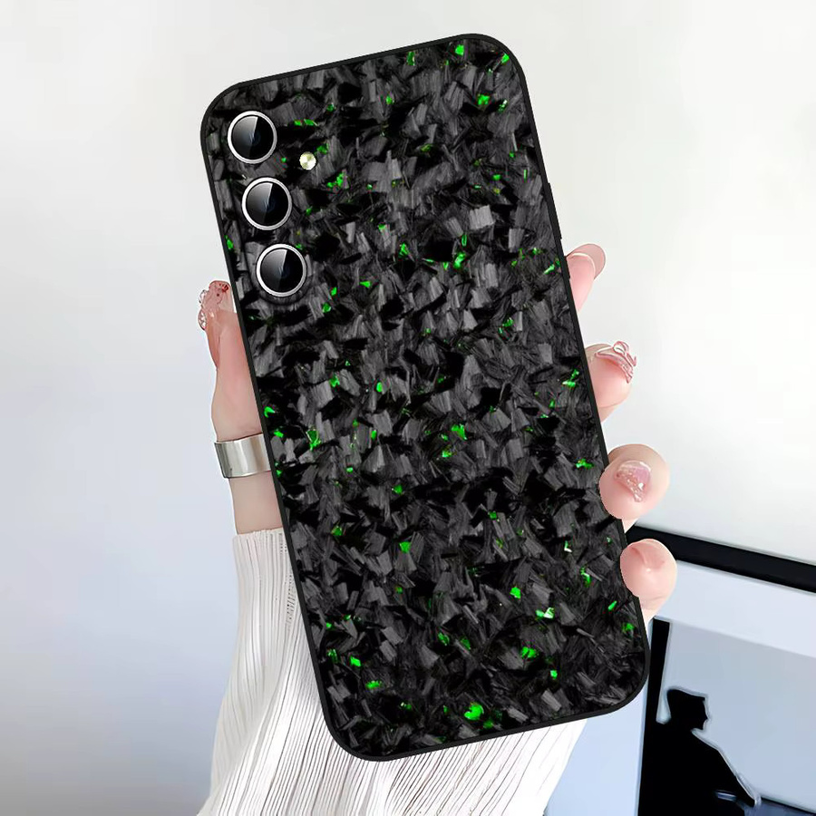 Geschmiedete Carbon-Handyhülle für Samsung Galaxy S21 S22 S23 S24 S25 S26 Ultra FE Plus 5G A52S Soft Cover in Schwarz - Bild 2