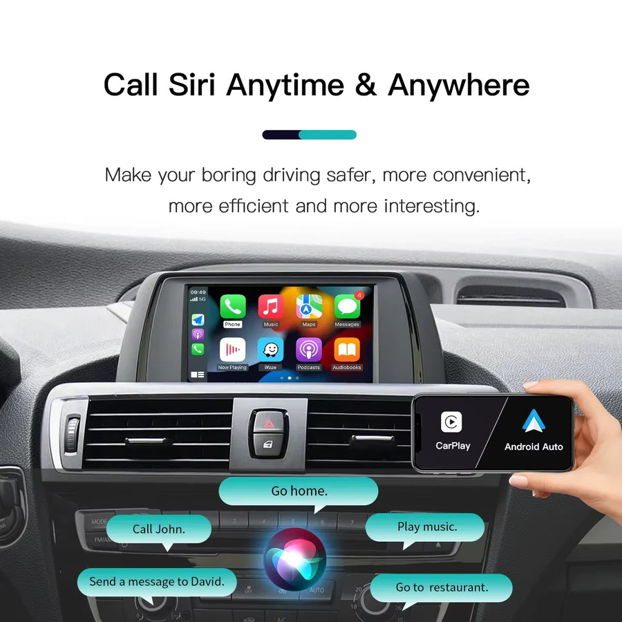 MLINKIT Drahtloses CarPlay und Android Auto Modul für BMW NBT CIC und MINI in Schwarz - Bild 2