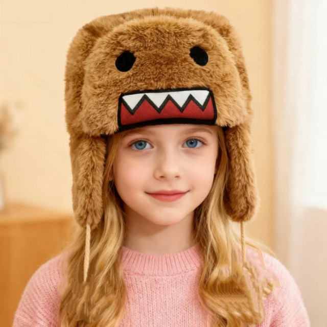 BOOKFONG Domo-kun Kopf Hut Plüsch, Puppe, Braun - Bild 1