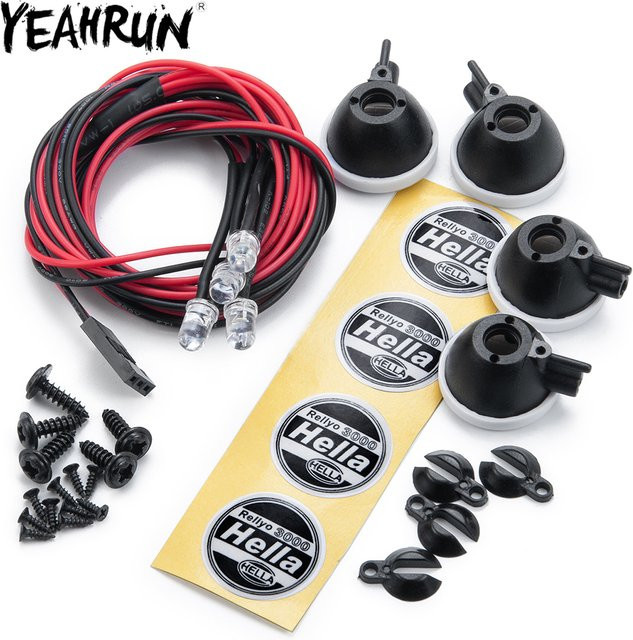 Yeahrun LED RC Auto Runddach LED Lampe Scheinwerfer, 4/2pcs Set - Bild 1