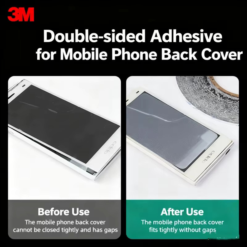 3M Doppelseitiges Klebeband 9448AB Schwarz Hochviskos und Ultra-Dünn für Handy- und Computer-Bildschirmreparaturen - Bild 5