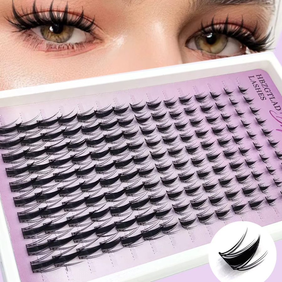 AMSDCN Fairy Eyelash Cluster Manga Wimpernverlängerung, Transparent - Bild 3