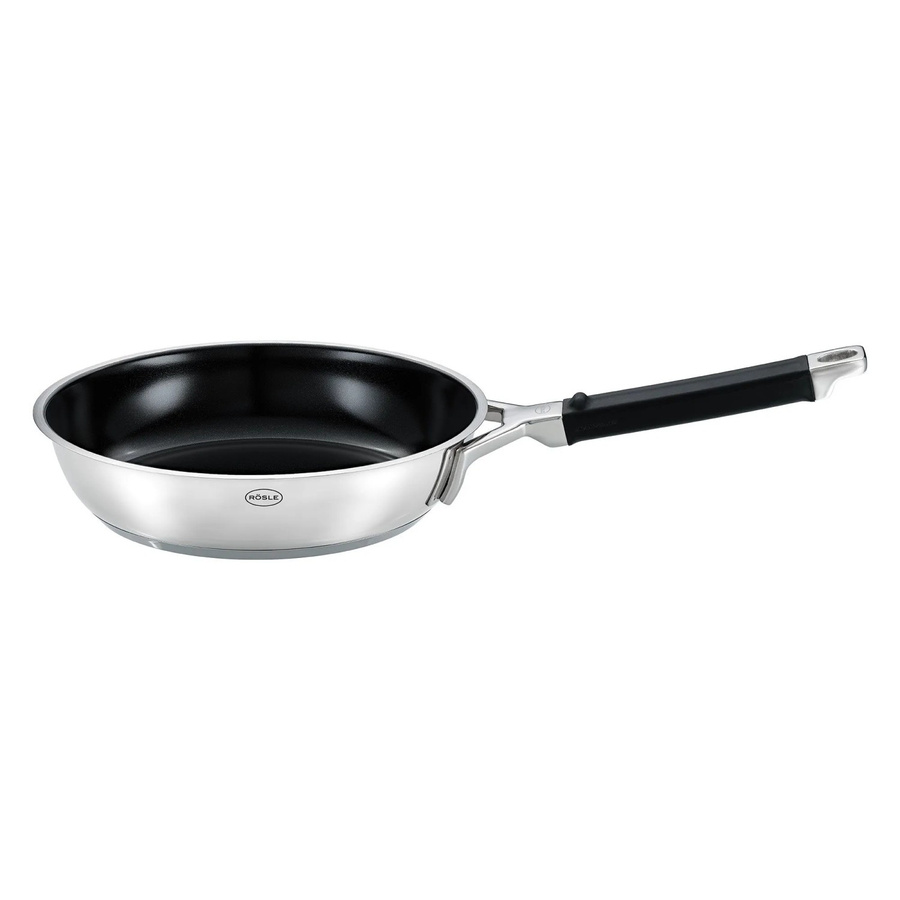 RÖSLE Bratpfanne SILENCE PRO mit Keramik-ProCera Plus Beschichtung in Schwarz und Silber, Durchmesser: 24 cm - Bild 2