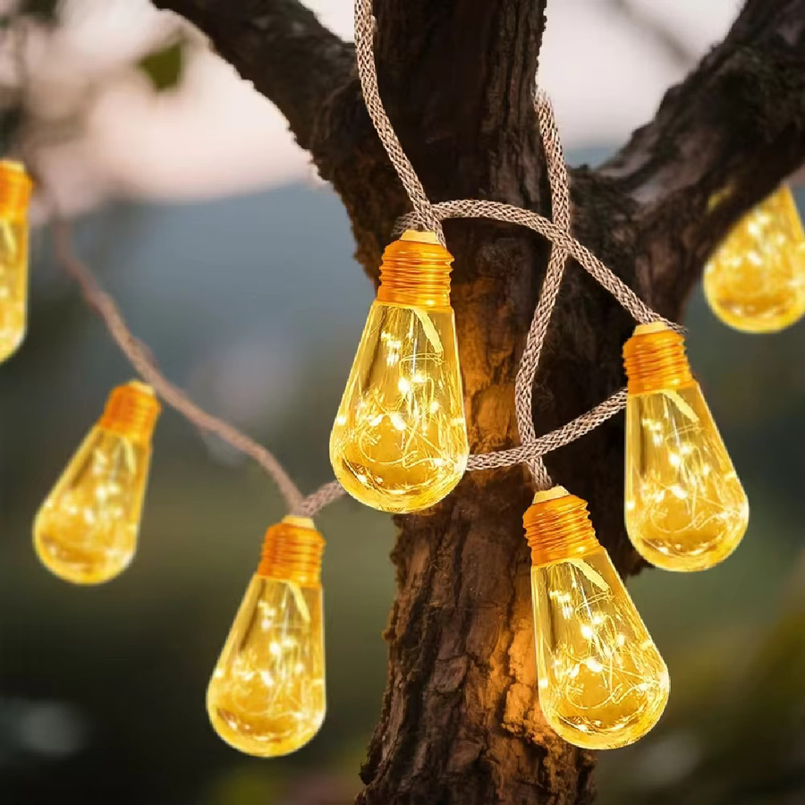 WELPUR Solarbetriebene S14 Außenlichterkette in Warmweiß für Garten und Party - Bild 6