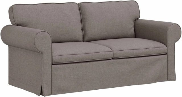 vidaXL Sofa in Taupe mit modernem Design und Stoffbezug, B/T/H: 215 x 82 x 80 cm - Bild 1