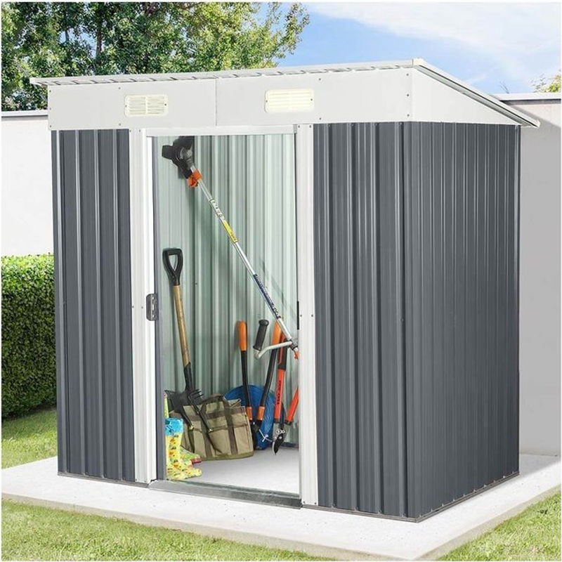 Home Deluxe Geräteschuppen BOHIO aus Metall in Grau oder Anthrazit - Bild 5