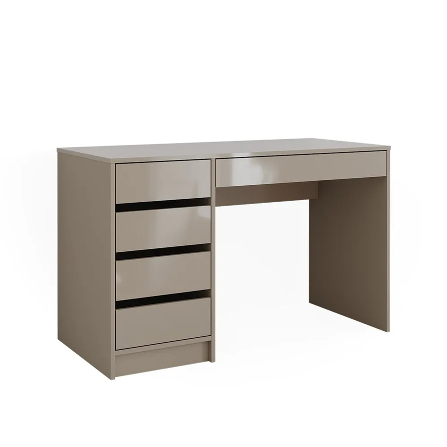 Vicco Schminktisch Sherry in Greige Hochglanz mit 5 Schubladen B: 120 cm, T: 75 cm, H: 75 cm - Bild 3