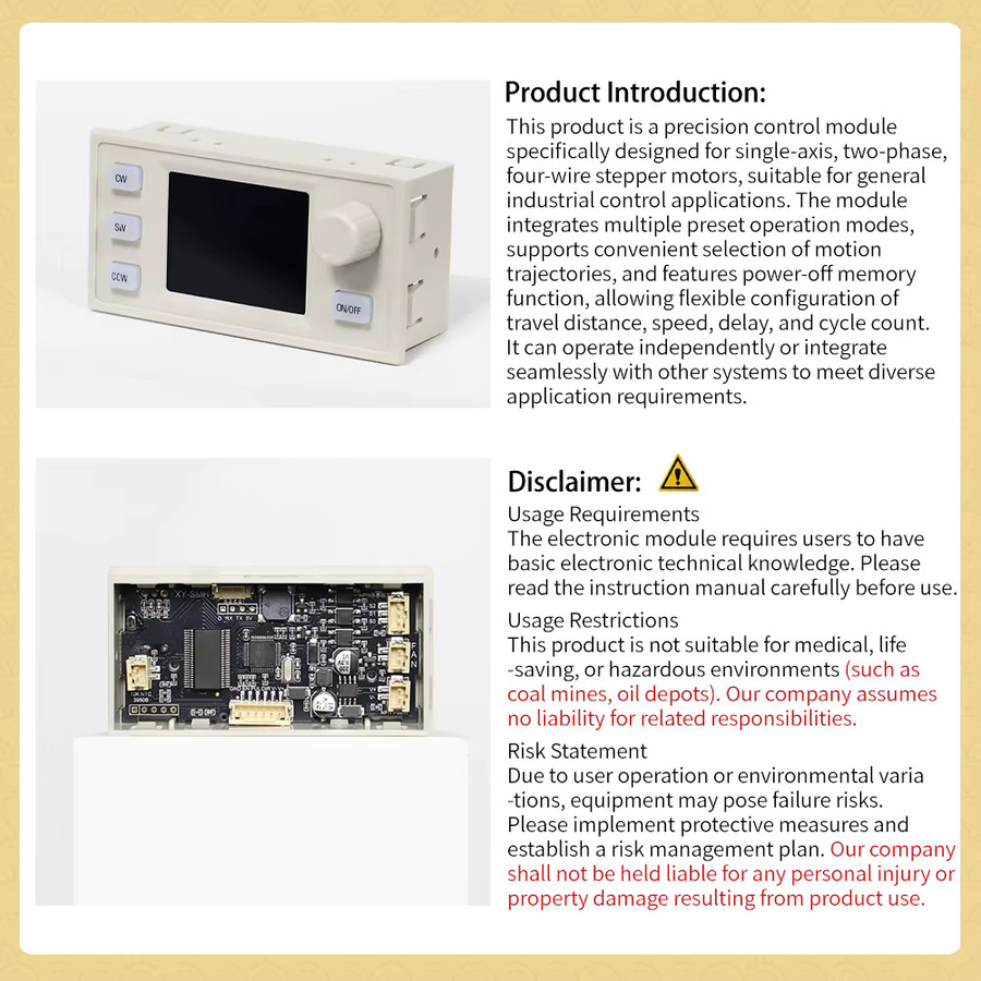 XY-SMH einachsiger Schrittmotor-Controller mit 100 Hz bis 80000 Hz Geschwindigkeit und Vorwärts- sowie Rückwärts-Pulsverzögerung für SPS-Positionierung in Weiß - Bild 1