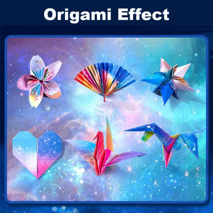 50 Blatt Origami Papier mit Star Sky Konstellationen für DIY Bastelarbeiten und Handwerk, doppelseitig bedruckt, Mehrfarbig - Bild 3