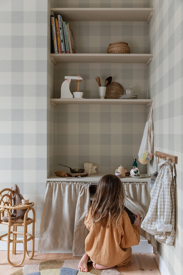 Sandberg Wallpaper Lykke Non-Woven Tapete in Misty Blue mit skandinavischem Design - Bild 1