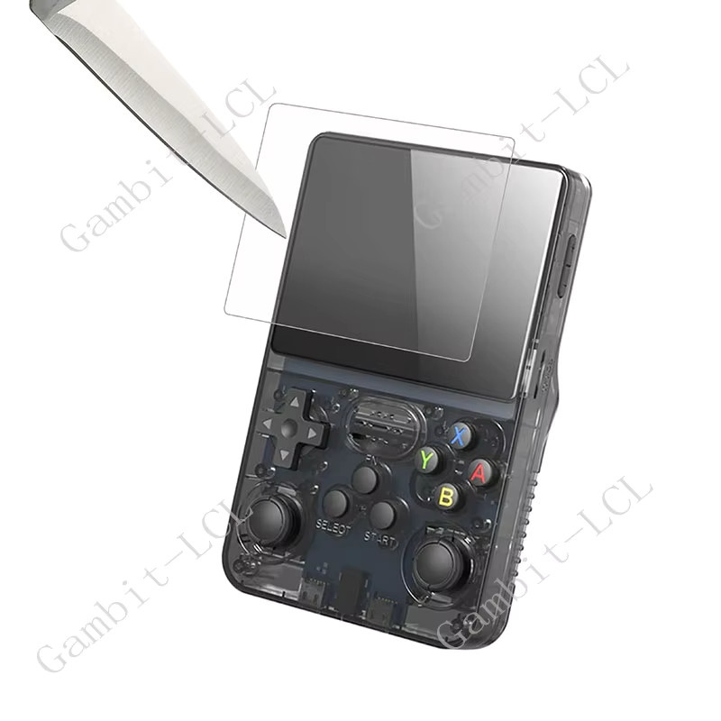 Gehärtetes Glas für R36S Handheld Spielekonsole, 3,5 Zoll Display Schutzfolie, Transparent - Bild 2