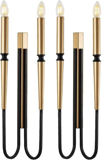 Vente-unique Wandlampe Ovyla in Schwarz und Goldfarben aus Metall - Bild 1