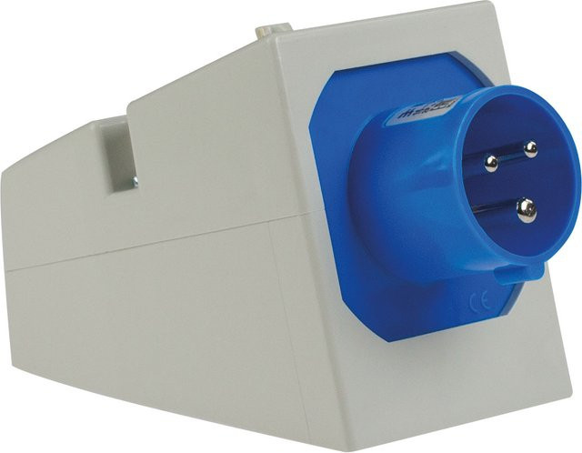 Schwabe Camping CEE Wandgerätestecker 3-polig in Weiß für Leitungen bis max. 2,5 mm², 230 V, 16 A, IP44 - Bild 1