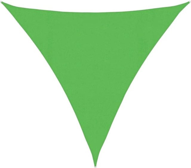 Furnicato Sonnensegel Dreieckig aus HDPE in Hellgrün, B/B/B: 4 x 4 x 4 m - Bild 1
