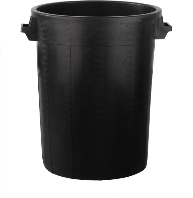 BigDean Universaltonne 100 Liter Allzwecktonne Schwarz ohne Deckel mit 2 Tragegriffen - Bild 1