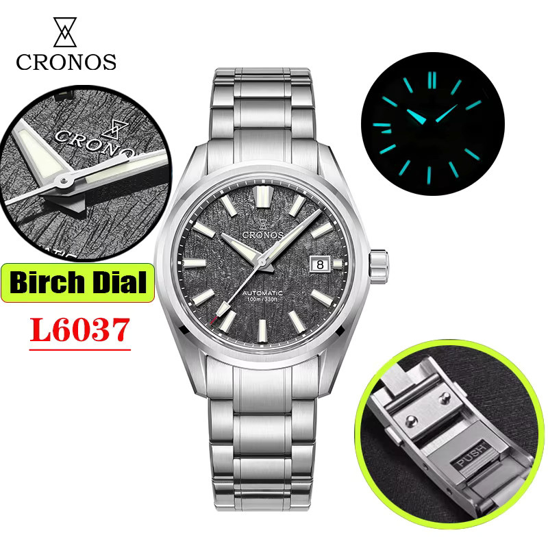 Cronos Armbanduhr Edelstahl, Automatik, 39 mm, Herren, Silber - Bild 2