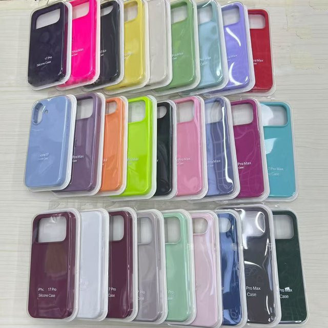 27Colors Luxus Flüssigsilikonhülle für iPhone Air 17 Pro MAX in Blau, weiche matte und stoßfeste Handyhülle mit Anti-Fingerabdruck-Beschichtung - Bild 1