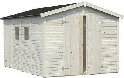 PALMAKO Elementhaus Dan aus Holz in Braun mit Satteldach, B/H/T: 295 x 220 x 370 cm - Bild 1