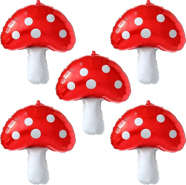Roter Pilz Folienballon für Feengarten Themen Dekoration bei Geburtstagen und Babypartys von BALONAR - Bild 1