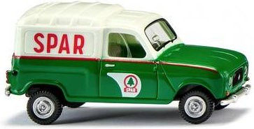 Wiking Modell Renault R4 Kastenwagen Spar in Weiß, Minzgrün und Mausgrau Maßstab 1:87 - Bild 1