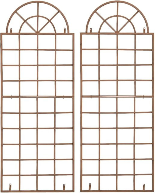DELUKE Rankgitter GUNNAR 2er Set aus Metall in Antik-Braun als Rankhilfe für Kletterpflanzen, B/T/H: 70 x 1 x 180 cm - Bild 1