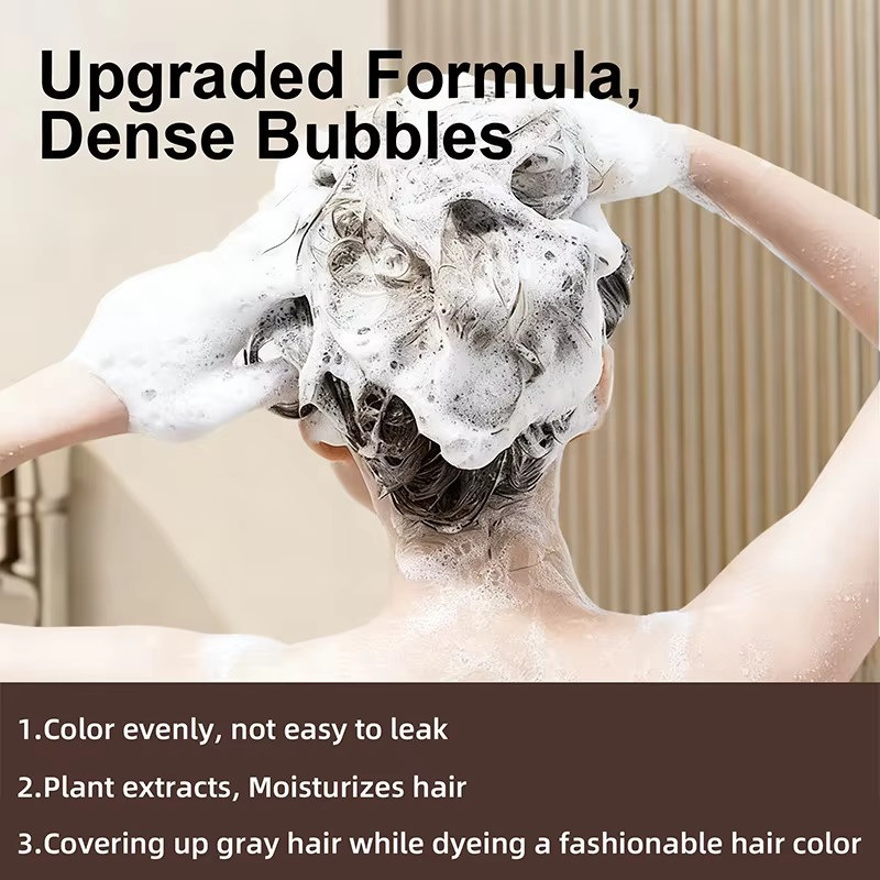 YUITIKUE Haarfärbeshampoo Braun, 100 ml, Unisex - Bild 3
