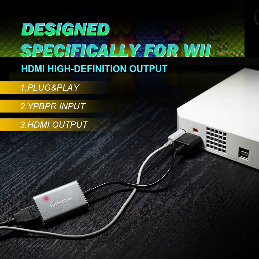 Bitfunx HDMI Adapter für Nintendo Wii Retro-Spielekonsolen NTSC und PAL zur HD-Anbindung - Bild 3
