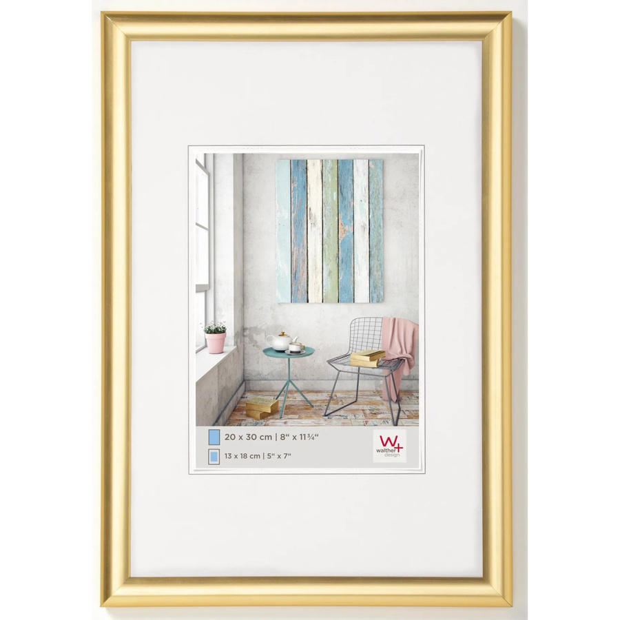 Walther Design Trendstyle Kunststoff Bilderrahmen Gold, B: 40 cm, H: 60 cm - Bild 1