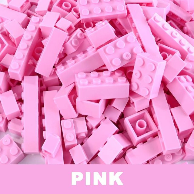 Yiran bag Kleine Partikel Baustein Grundstein, Zubehörpaket, pink, ab 3 Jahren - Bild 1