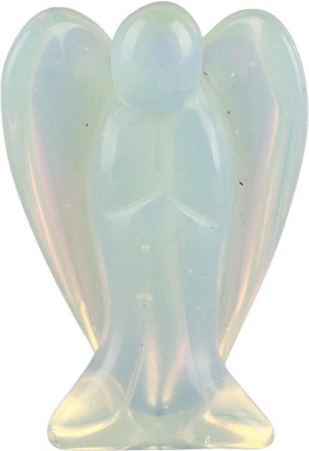 Igeteck Schutzengel aus weißem Opal als natürlicher Kristall-Heilstein - Bild 1