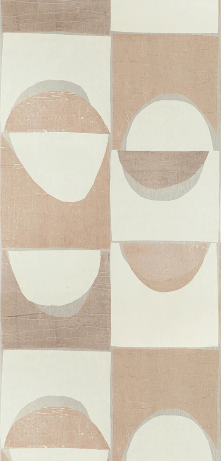 Kravet Wallpaper Niko Mod in Blush mit abstraktem geometrischem Design in Pink und Beige - Bild 1
