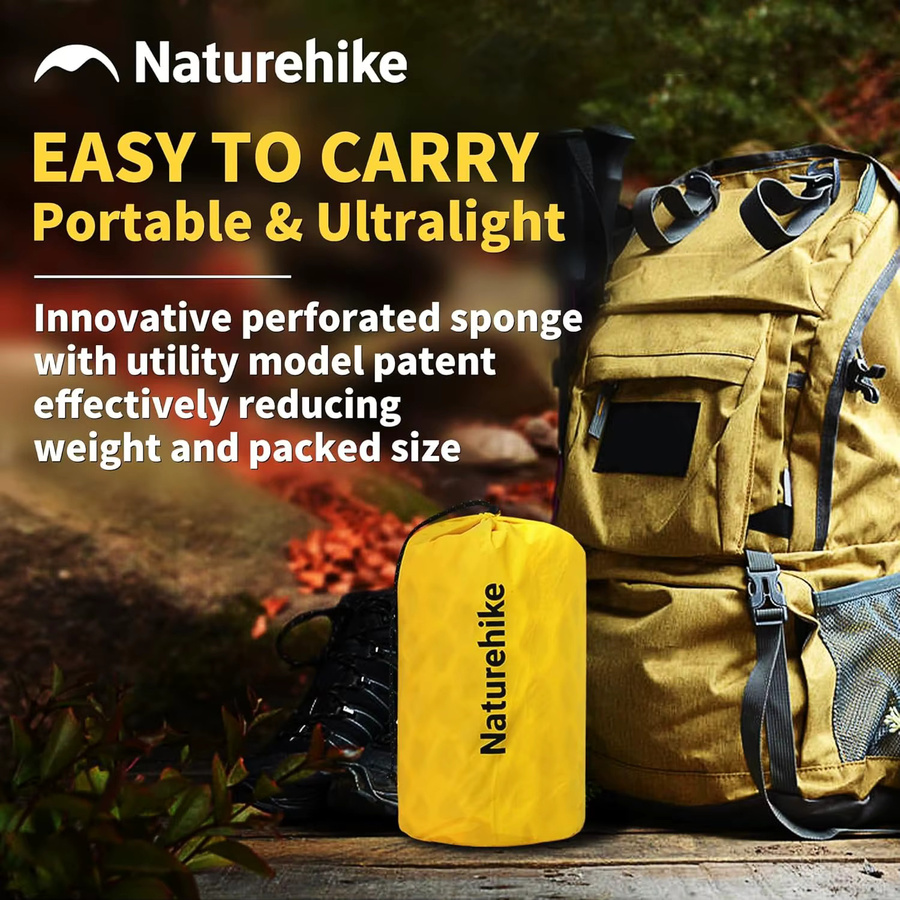 Naturehike Selbstaufblasende Camping-Luftmatratze mit R-Wert 3.6 in Gelb - Bild 3
