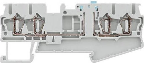 Siemens Messertrennklemme 8WH20046CF00 mit Federzuganschluss in Grau, 50 Stück - Bild 1