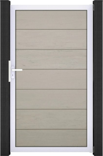 GroJa Solid Grande Sondermaß Tor Single Gate in Bi-Color (Grau/Mehrfarbig) - Bild 1
