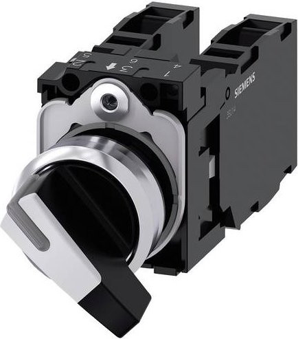 Siemens Knebelschalter 3SU1150-2CF60-1NA0 in Schwarz und Weiß aus Metall - Bild 1
