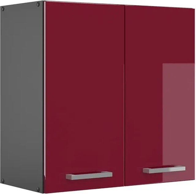 Vicco Küchenschrank R-Line Hängeschrank Hochglanz Bordeaux/Anthrazit Breite: 60 cm, Höhe: 31 cm, Tiefe: 1 cm - Bild 2