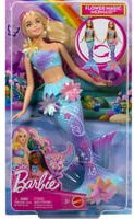 Barbie Meerjungfrau Puppe mit magischen Blüten in Blond und Rosa - Bild 1