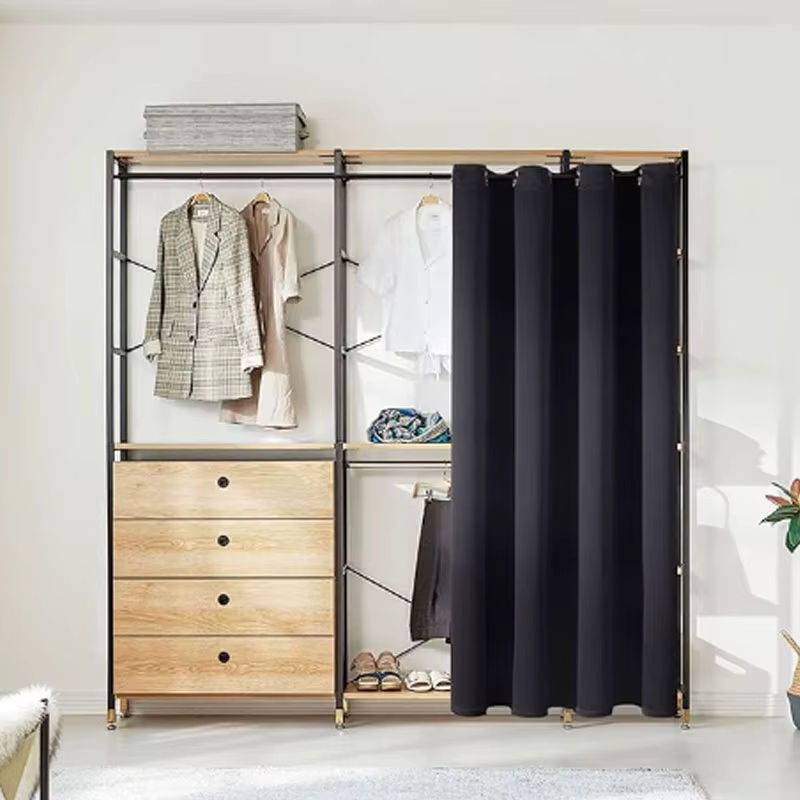 Einfarbiger Schattierungs- und Wärmeisolations-Türvorhang in Beige für Schlafzimmer und Wohnzimmer - Bild 2