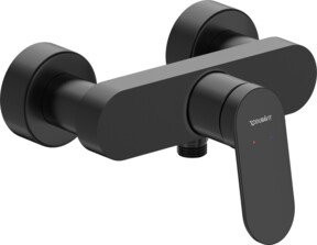 Duravit Brause-Einhebelmischer Wave für die Dusche, Aufputz-Montage, Schwarz Matt - Bild 1