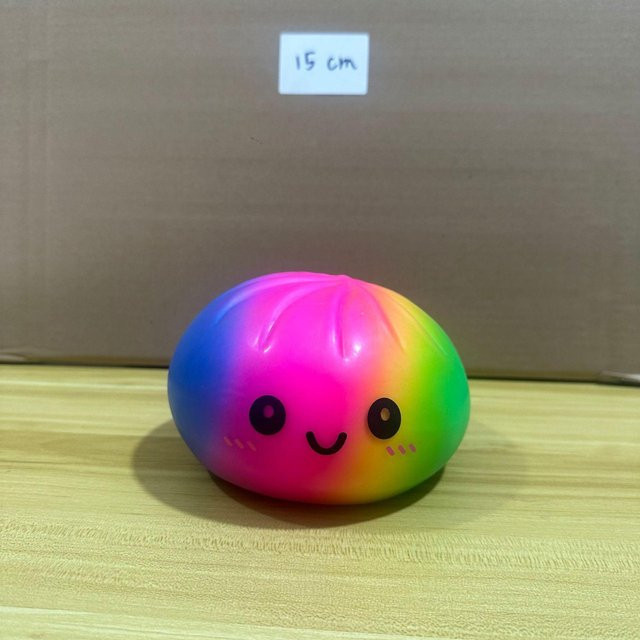 Binchi Cultural Supplies Regenbogen-Knödel Squishy, Stressabbau, 15/25cm - Bild 1