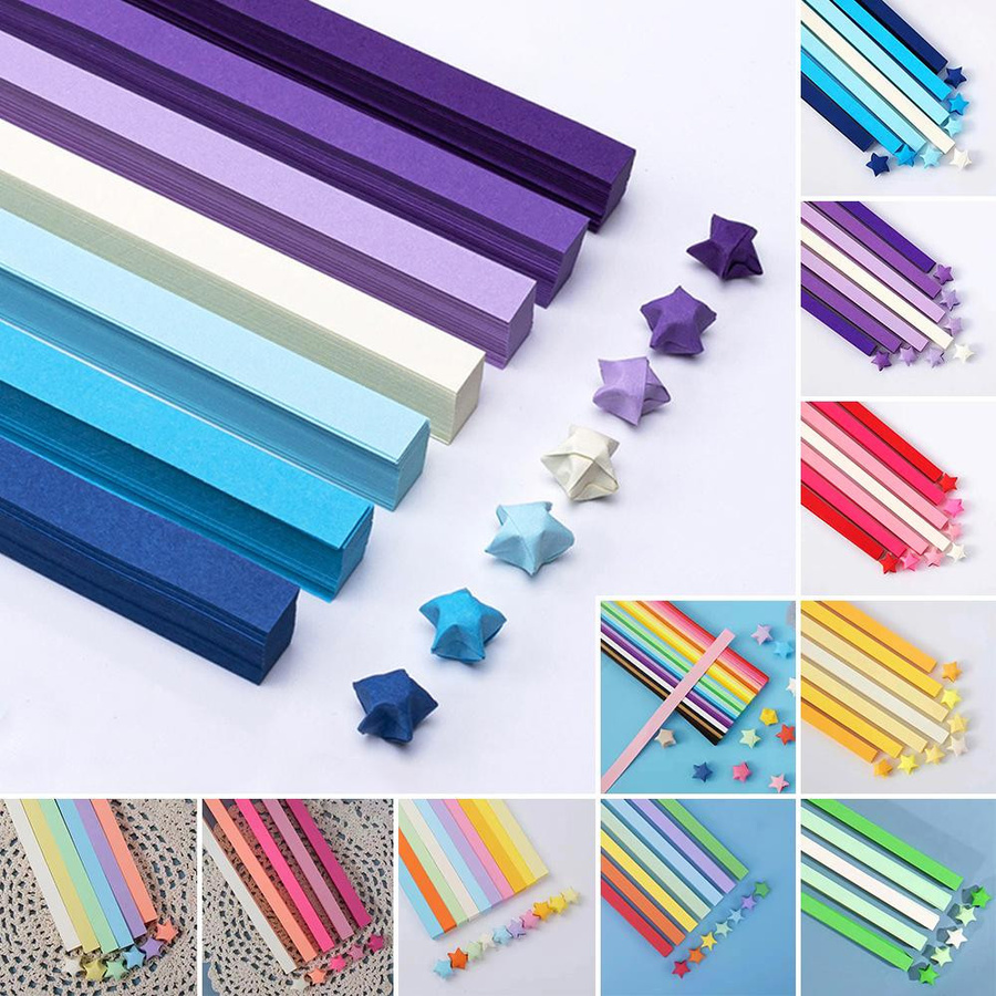 Yiran Furniture Origami-Papierstreifen für Glücksstern-DIY in 27 bunten Farben - Bild 4